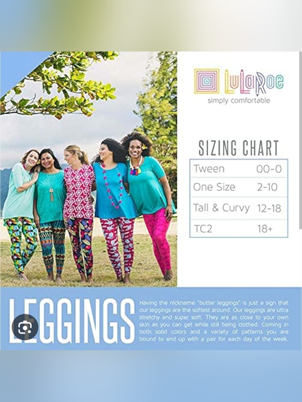LuLaRoe Leggings TC2 - Picture 6 of 6